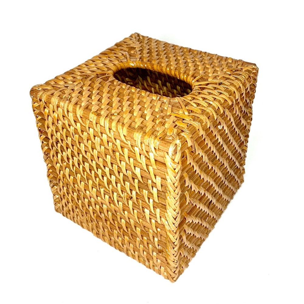 Wicker Tissue Box Holder Storage
